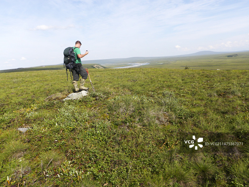 研究冻土层的气候研究员图片素材