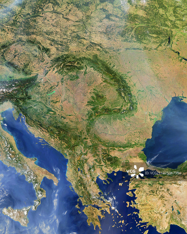 中欧卫星图像图片素材