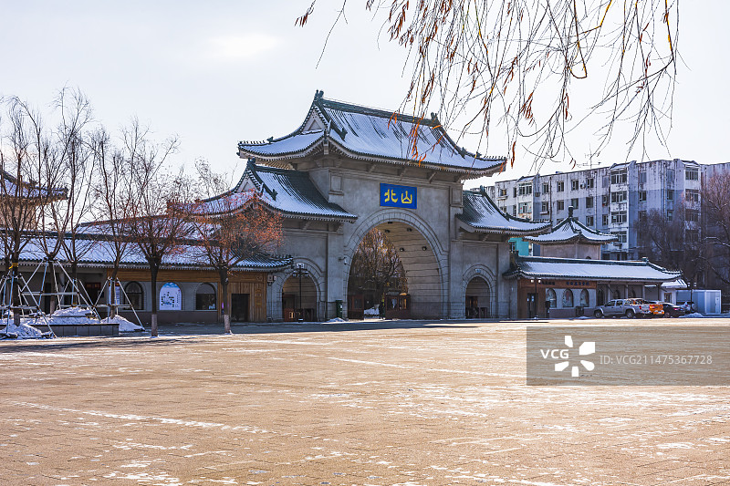 冬季的吉林北山牌楼图片素材