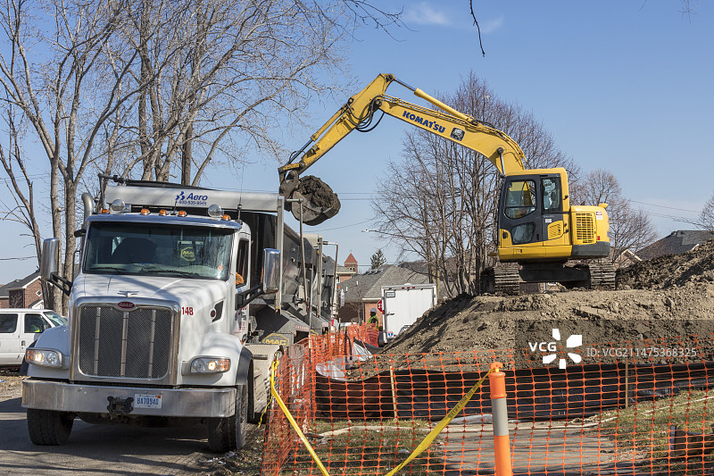 去除铅污染，美国底特律图片素材