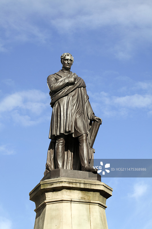 罗伯特·斯蒂芬森雕像，纽卡斯尔图片素材