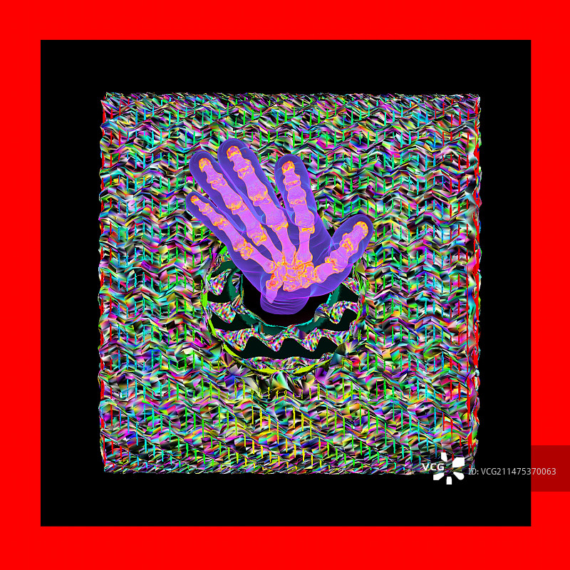 手部骨骼3D CT扫描图像图片素材