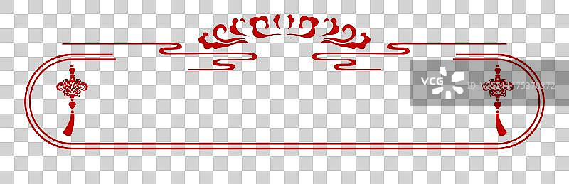 中式祥云边框标题框素材图片素材