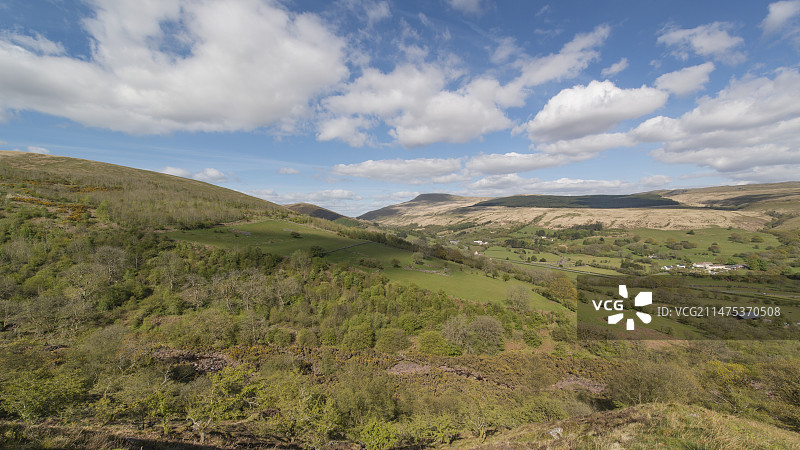 英国威尔士塔韦河谷上游图片素材