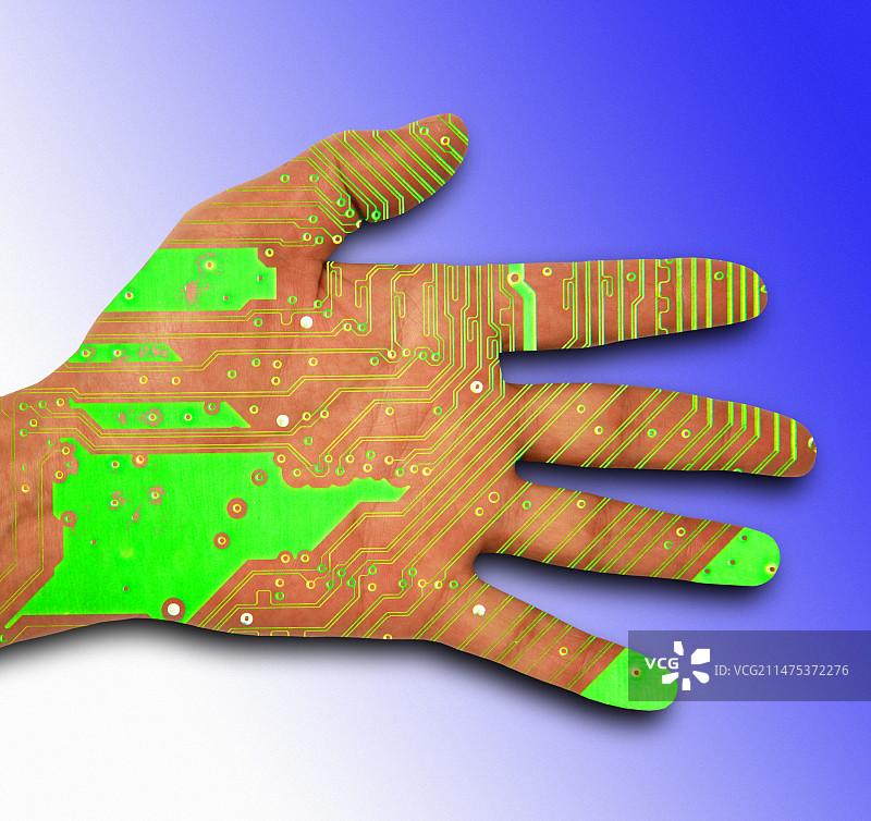 控制论与机器人概念插画图片素材