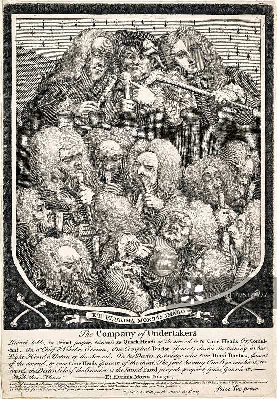 18世纪讽刺画：伦敦医生图片素材