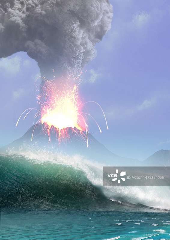 海啸艺术作品图片素材