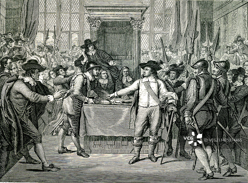 英国政治家奥利弗·克伦威尔图片素材