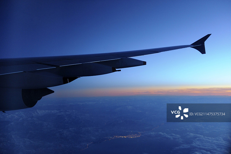 空中客车A380飞机机翼图片素材