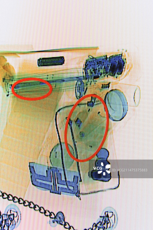 行李X光扫描屏幕图片素材