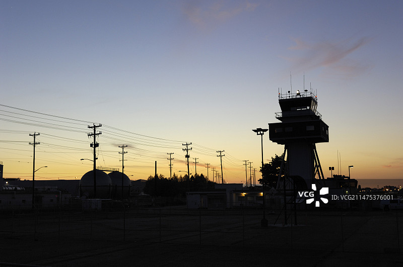 美国西雅图的空中交通管制塔台图片素材