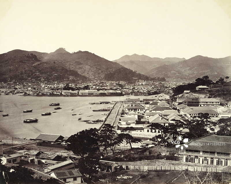 19世纪60年代的日本长崎图片素材