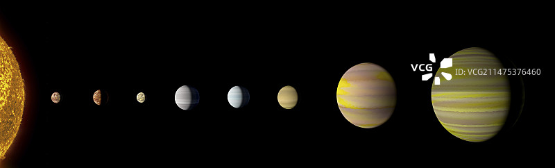 Kepler-90行星系统插图图片素材