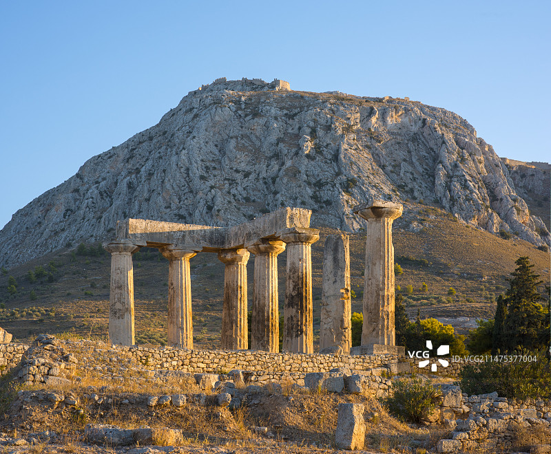 科林斯古城的阿波罗神庙图片素材