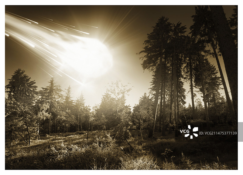 通古斯事件插图图片素材