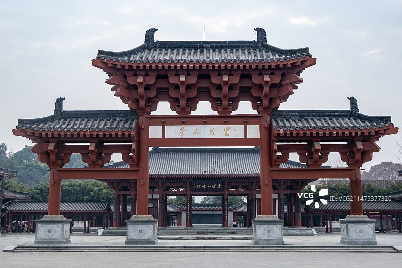 四川省绵阳市江油市青莲镇李白故居景区内景图片素材