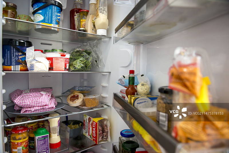 冰箱内部物品图片素材