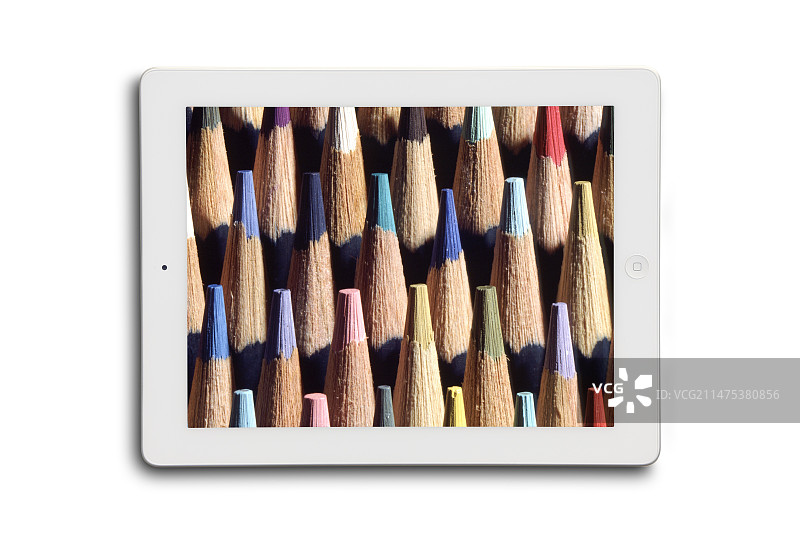 平板显示器上的铅笔图片素材