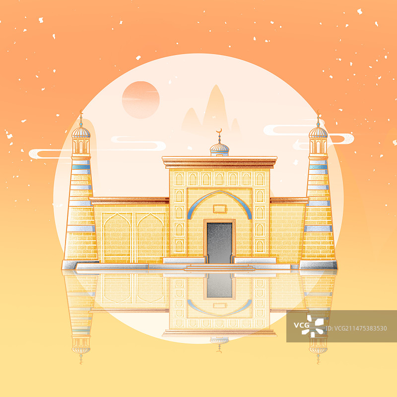 新疆艾提尕尔清真寺图片素材