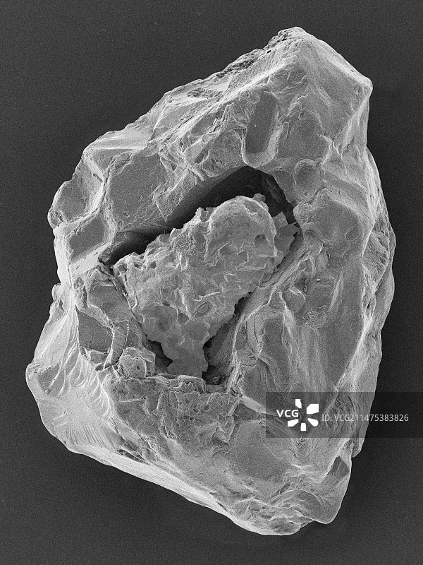 微陨石，扫描电子显微镜图片素材