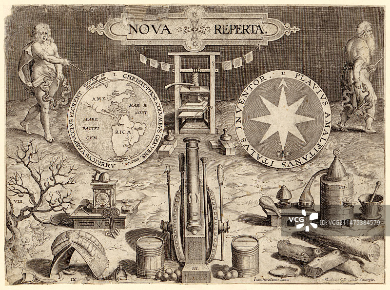 16世纪的《新发现》扉页图片素材