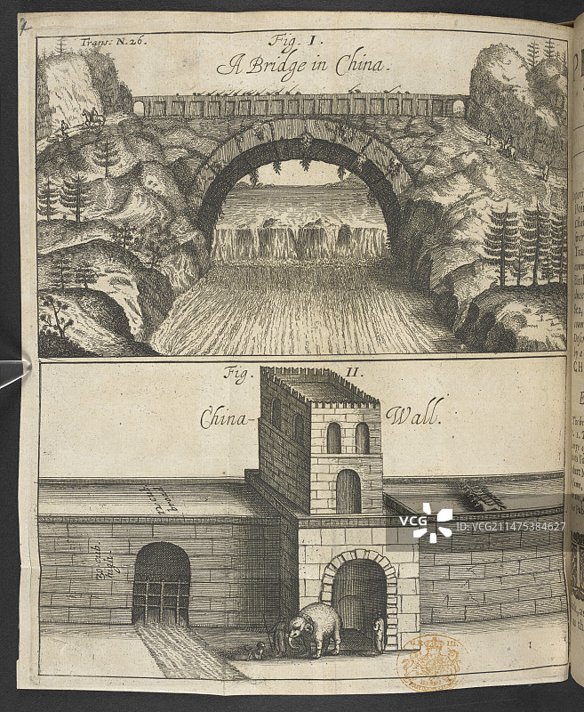 《哲学汇刊》1667年插画页图片素材