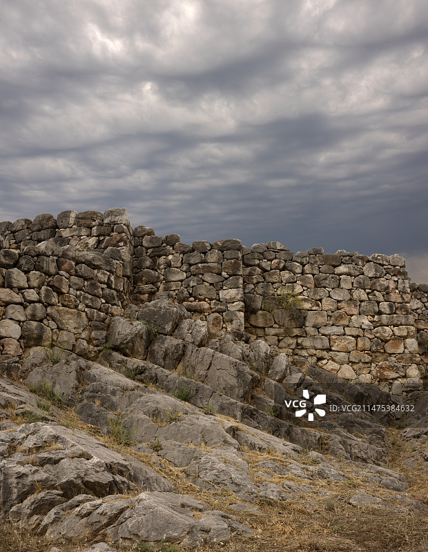古梯林斯城墙，希腊图片素材