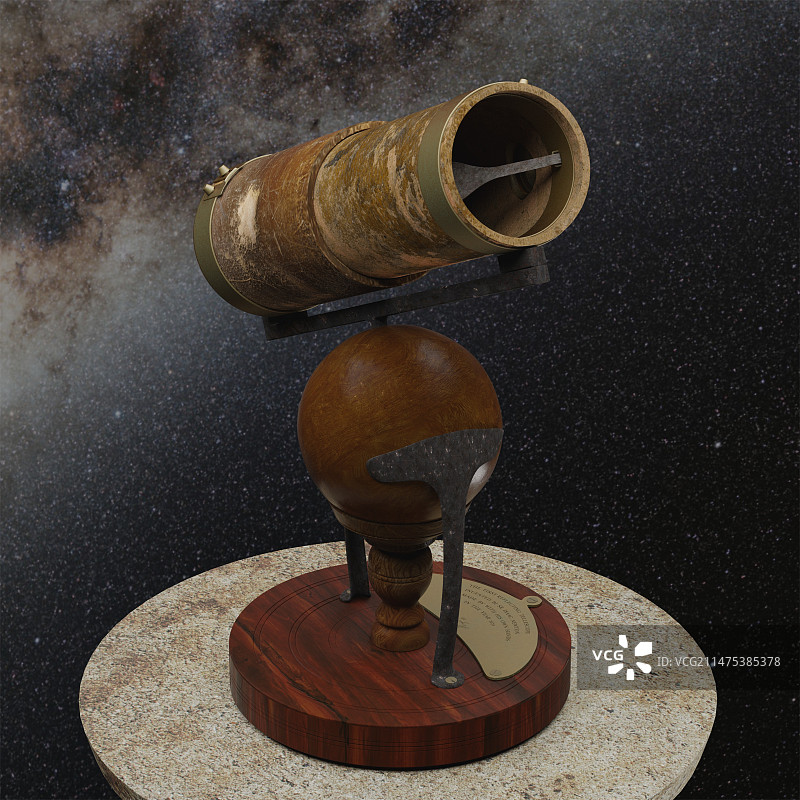 艾萨克·牛顿的反射望远镜图片素材