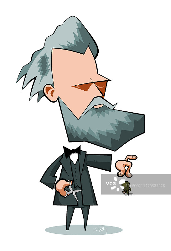 德国进化生物学家奥古斯特·魏斯曼图片素材