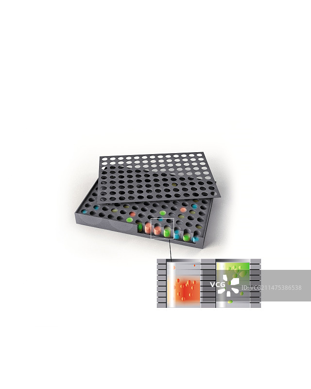 纸上凝胶细胞技术，图示图片素材