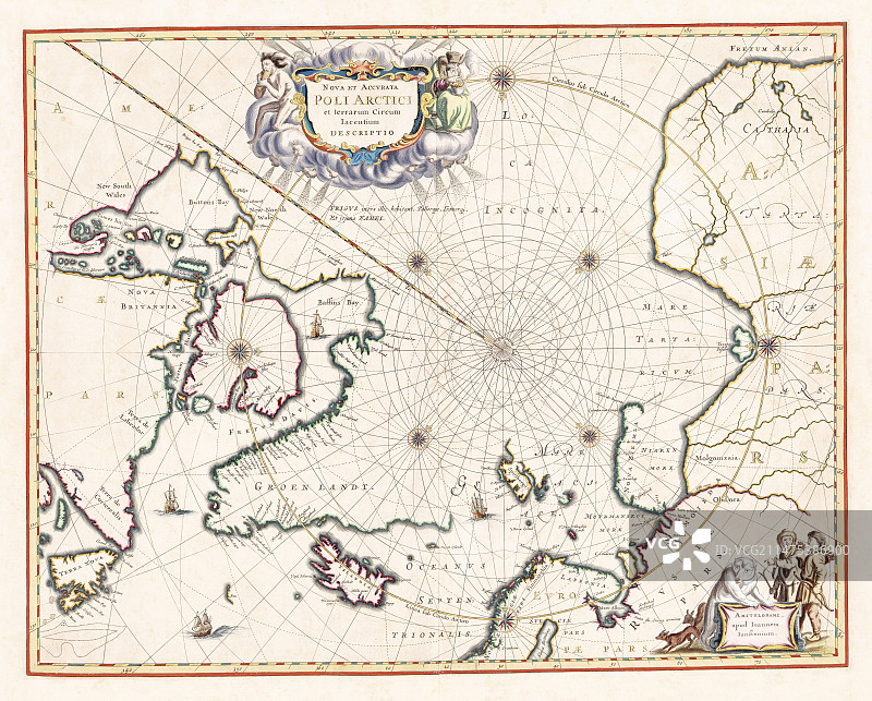 17世纪50年代的北极地区风貌图片素材