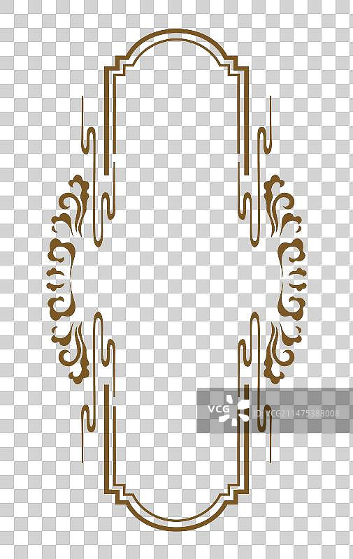 祥云纹竖版边框素材图片素材