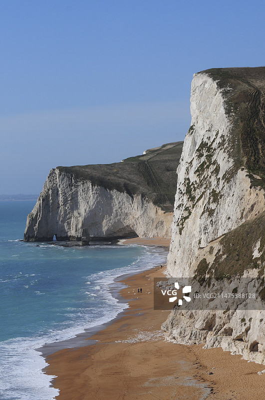 多塞特郡的斯怀尔角和蝙蝠头图片素材