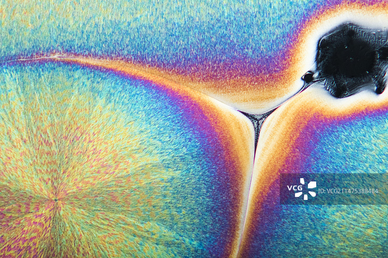 维生素C双折射偏振光显微照片图片素材