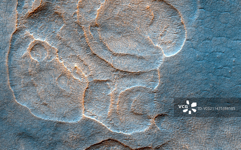 火星上的扇形地貌，MRO图像图片素材