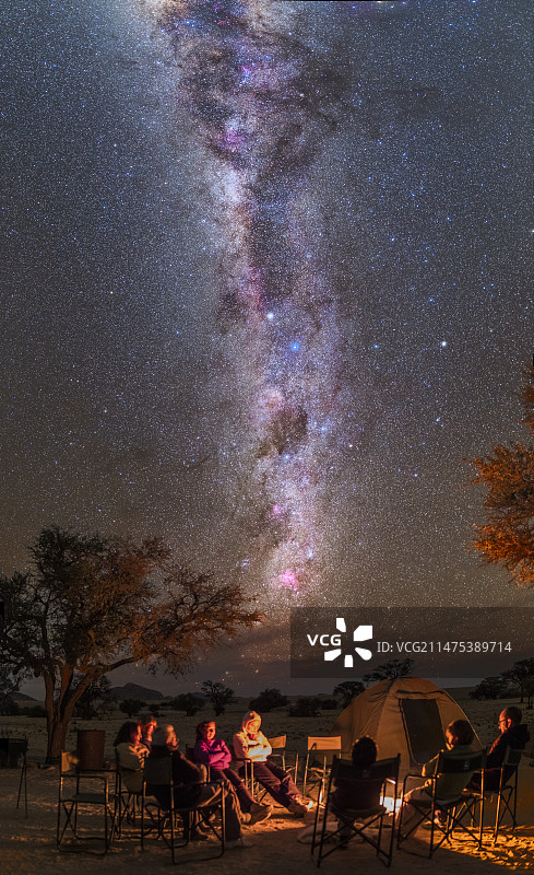 纳米比亚露营地上的银河图片素材