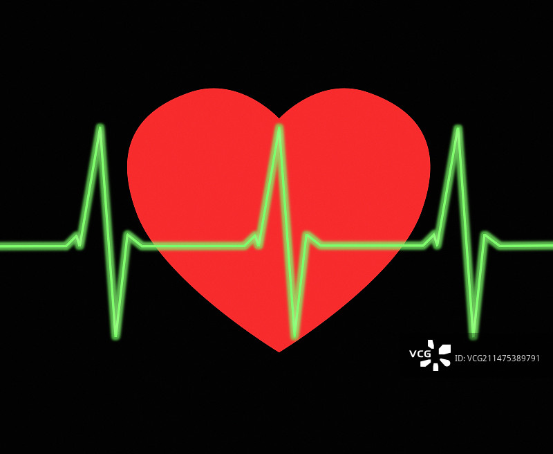 心电图心跳轨迹，概念图像图片素材