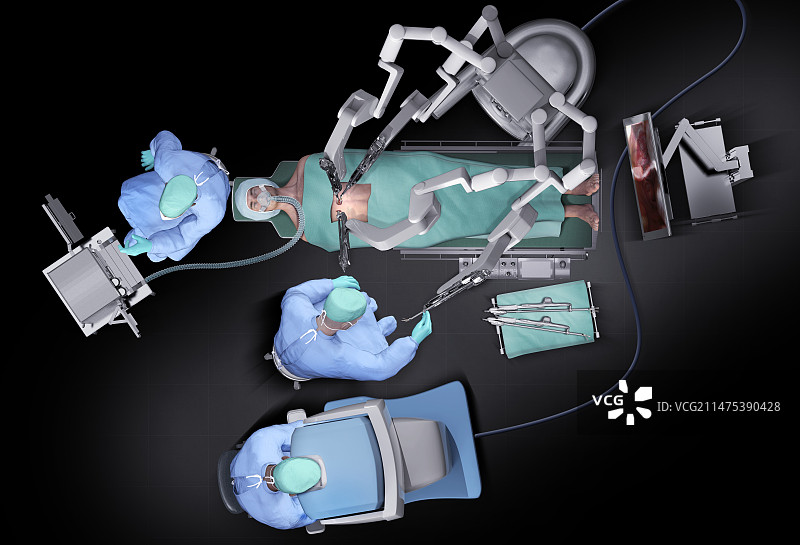 机器人手术插画图片素材