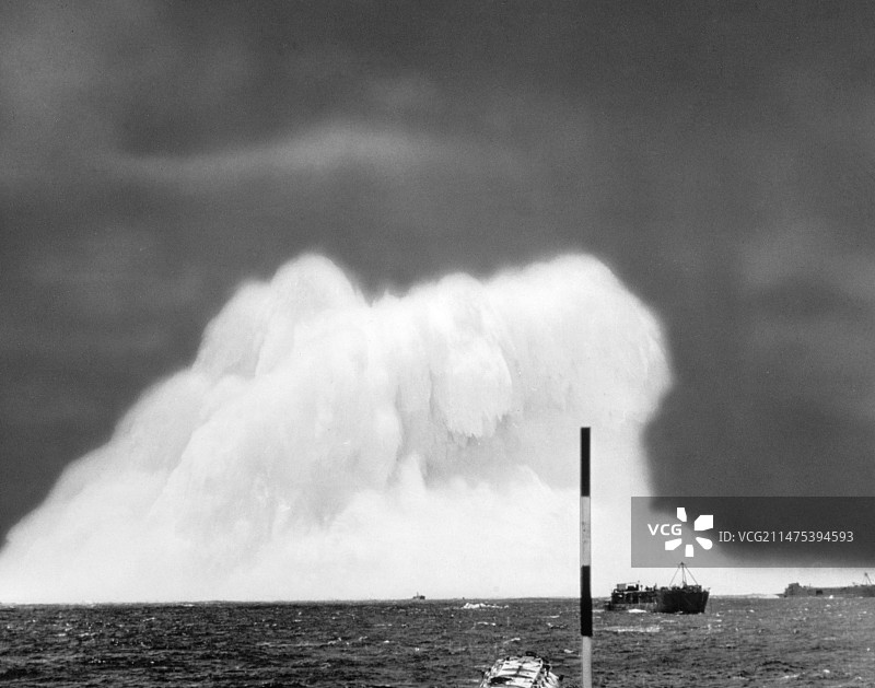 Wigwam行动核弹试验，1955年图片素材