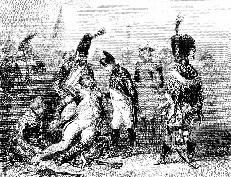 19世纪拿破仑颁奖章插画图片素材