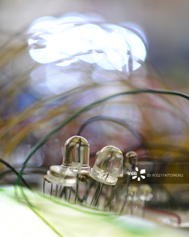 LED灯和电线图片素材