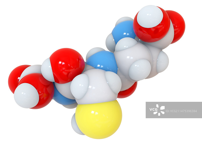 谷胱甘肽分子模型图片素材
