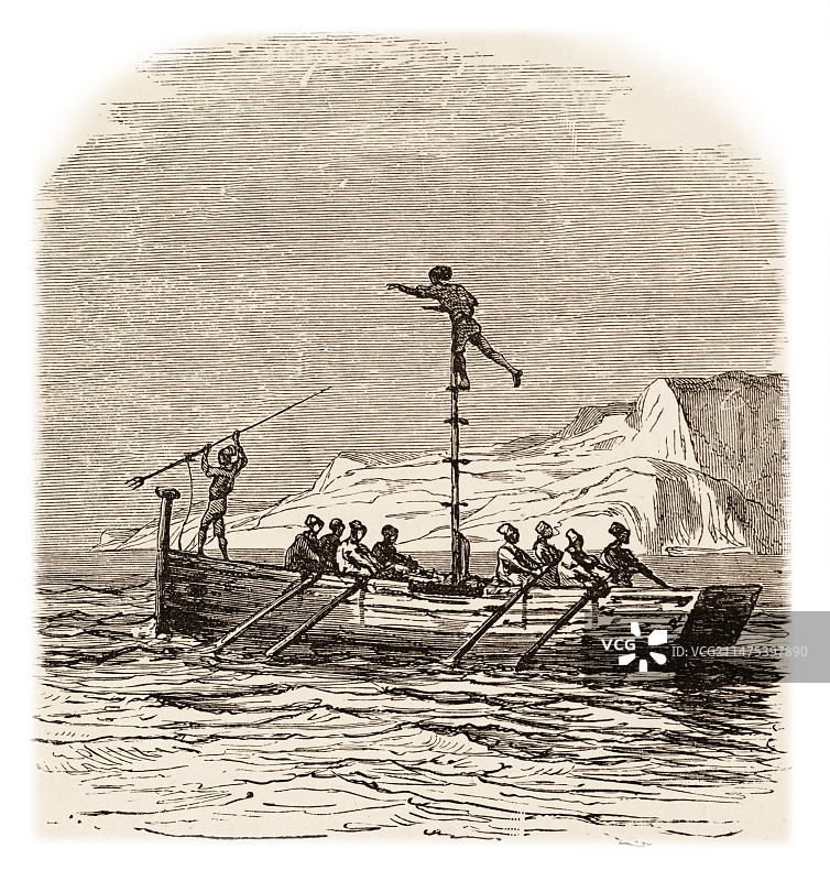 西西里海岸的旗鱼猎人图片素材