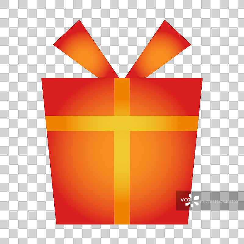 新年春节红色喜庆矢量扁平风元素之礼盒礼品礼物图片素材