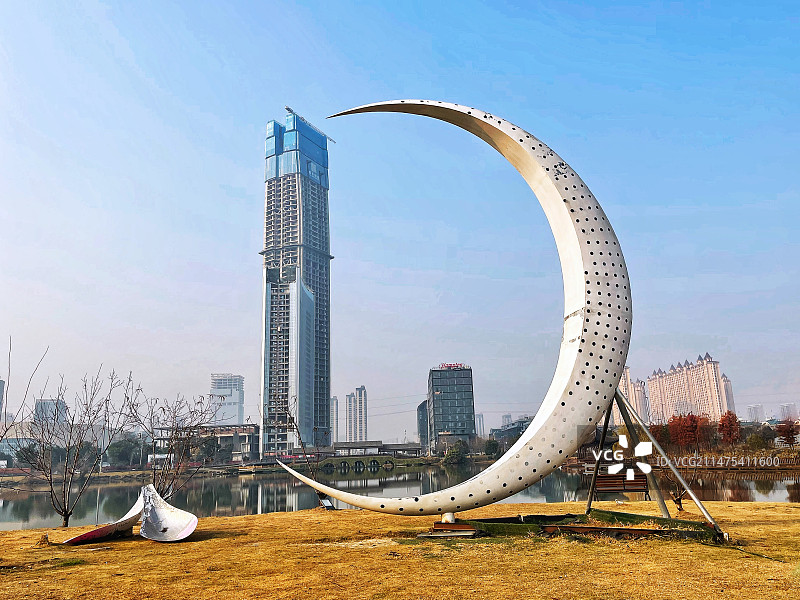 温岭市最高建筑远眺图片素材