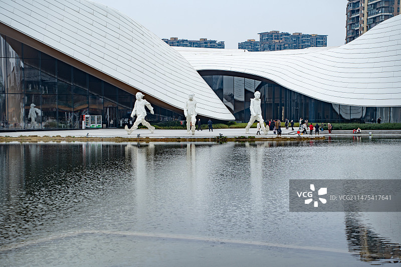 四川成都金牛区天府艺术公园天府美术馆图片素材