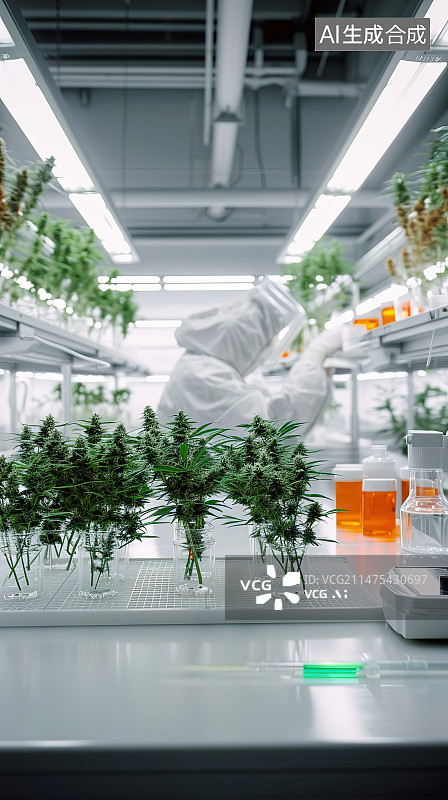【AI数字艺术】实验室里的试管图片素材