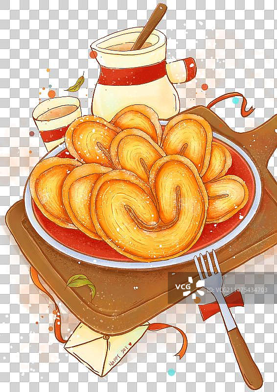 上海糕点美食蝴蝶酥饼干图片素材