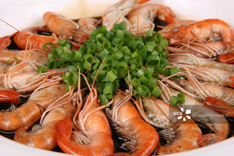 豉油河虾图片素材