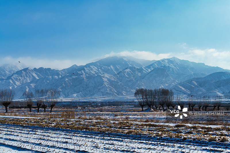 山阴县农村冬日风光图片素材